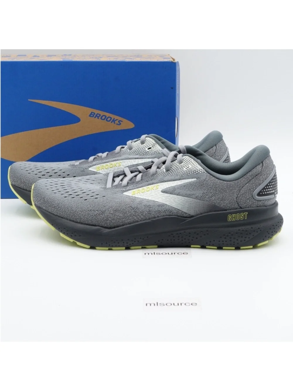NEW Size 11 Men's Brooks Ghost 16 Running Shoes 110418-1D-040 Primer/Grey/Lime